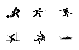 Sport and Games with Alphabet J (Part 1 of 1) icon set