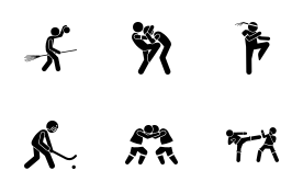 Sport and Games with Alphabet M (Part 1 of 2) icon set