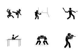 Sport and Games with Alphabet P (Part 1 of 5) icon set