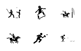 Sport and Games with Alphabet P (Part 2 of 5) icon set
