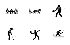 Sport and Games with Alphabet P (Part 3 of 5) icon set