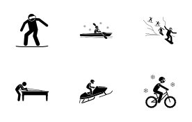 Sport and Games with Alphabet S (Part 5 of 9) icon set