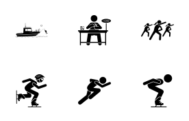 Sport and Games with Alphabet S (Part 7 of 9) icon set