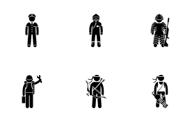 Types of Soldiers icon set
