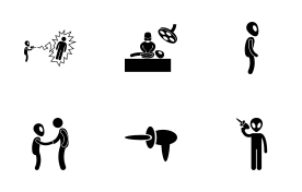 UFO Alien Invaders icon set