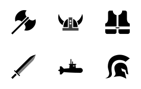 War and Weapons icon set