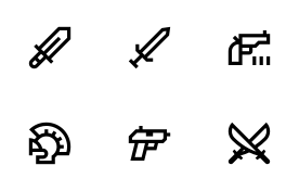Weapons & Armor icon set