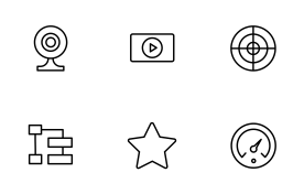 Webinar icons set