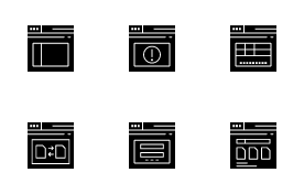 Website Wireframe icon set