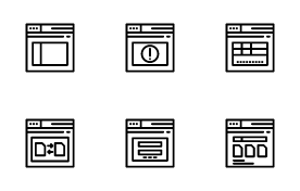 Website Wireframe icon set