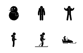 Wintertime Activity icon set