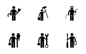 Worker icon set